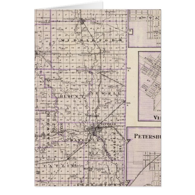 Carte du comté de Vermilion, Mason City (Devant)