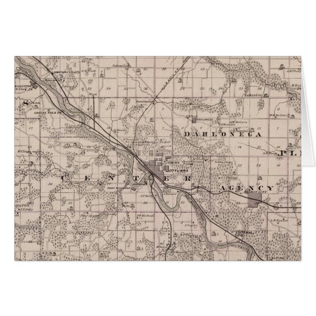 Carte du comté de Wapello, État de l'Iowa (Devant horizontal)