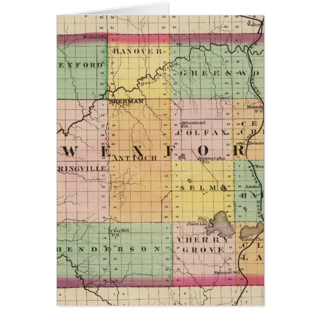 Carte du comté de Wexford, Michigan (Devant)