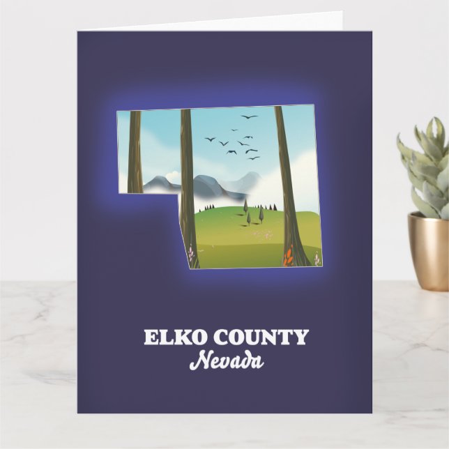 Carte du comté d'Elko Nevada (Petite plante)