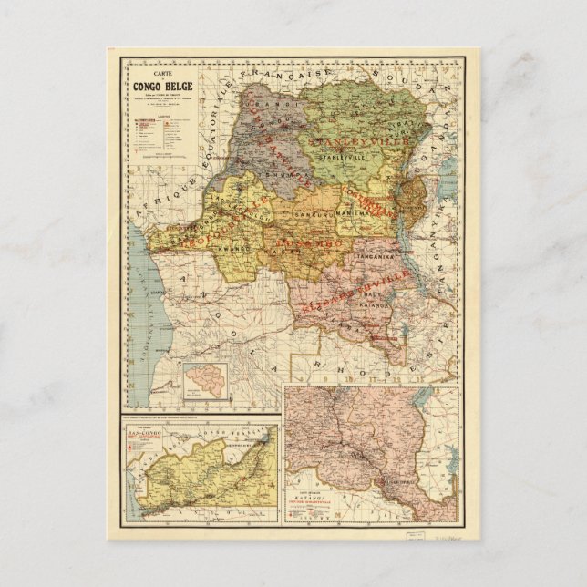 Carte du Congo, Afrique (1896) (Devant)