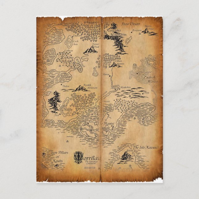 Carte du continent déchu (Devant)