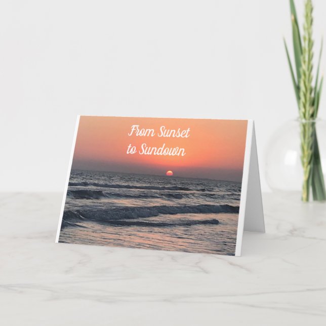 CARTE DU COUCHER DU SOLEIL AU COUCHER DU SOLEIL HEUREUSE (Devant)