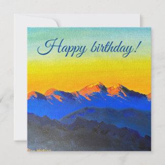 Carte du coucher du soleil pour anniversaire