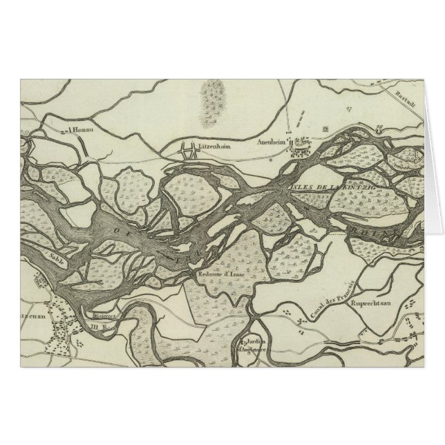 Carte du cours du Rhin (Devant horizontal)