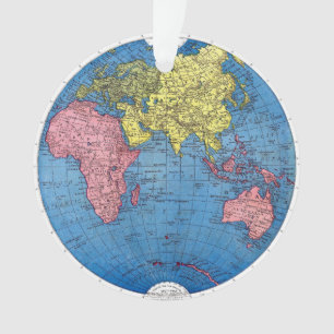 Carte du cru 1915 du globe d'atlas du monde