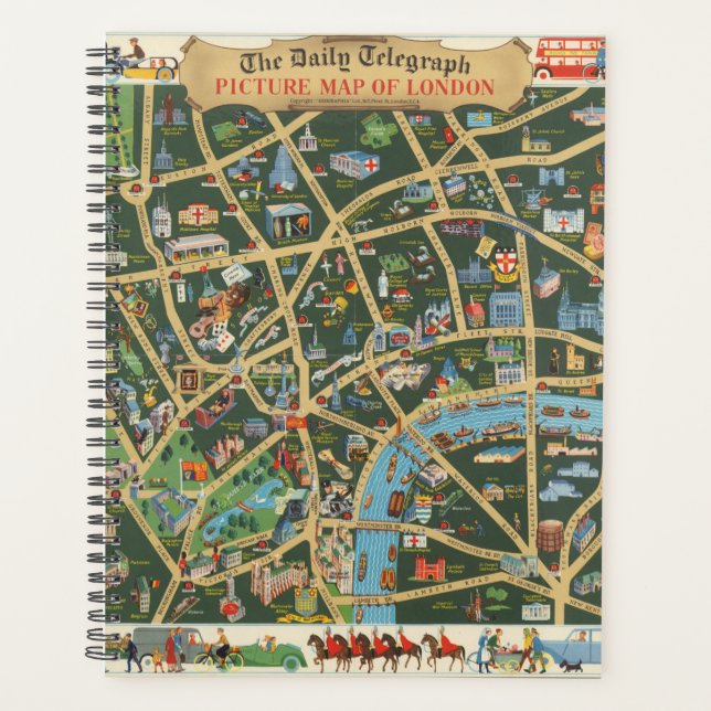 Carte du Daily Telegraph de Londres (Devant)