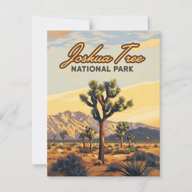 Carte du désert de Californie du parc national Jos (Devant)