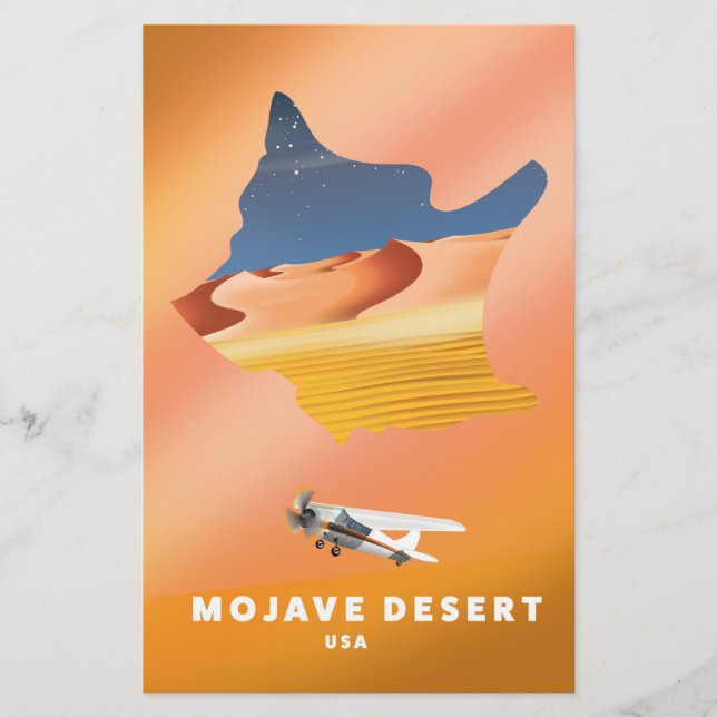 Carte du désert de Mojave États-Unis (Devant)