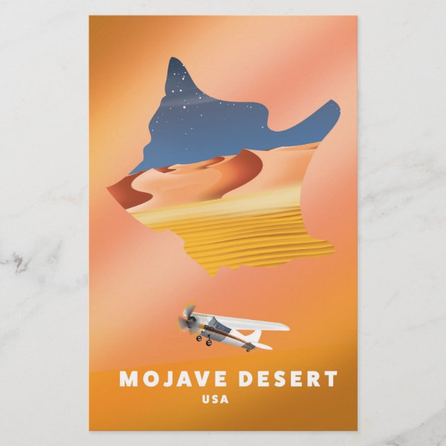 Carte du désert de Mojave États-Unis (Devant)