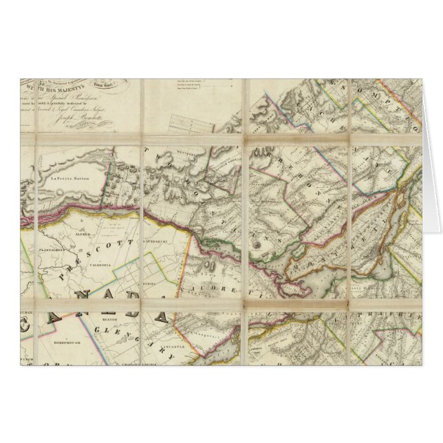 Carte du district de Montréal, Bas-Canada (Devant horizontal)
