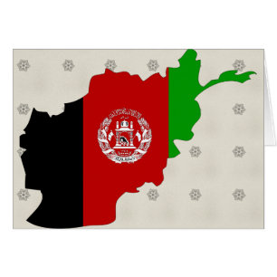 Carte du drapeau afghan pleine grandeur
