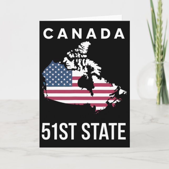 Carte du drapeau américain Canada 51e État  (Devant)