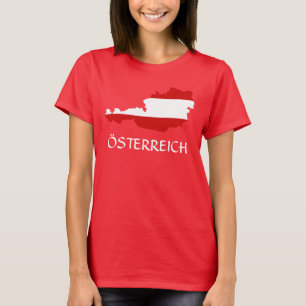 Carte du Drapeau autrichien "Österreich" T-shirt