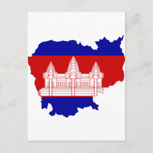 Carte du drapeau cambodgien KH