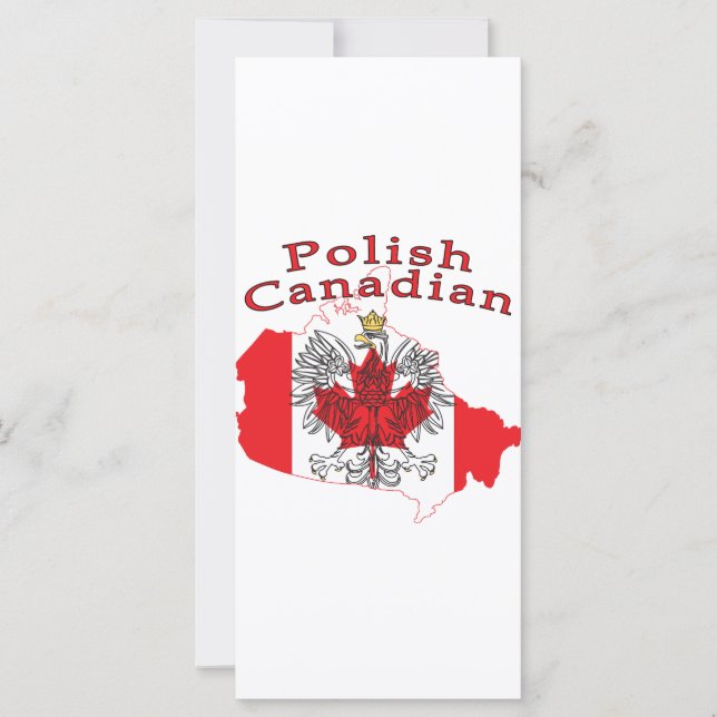 Carte du drapeau canadien polonais (Devant)