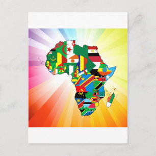 Carte du drapeau continent africain 2