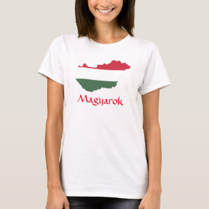 Carte du drapeau de Hongrie T-shirt Magyarok