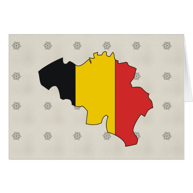 Carte du drapeau de la Belgique pleine taille (Devant horizontal)