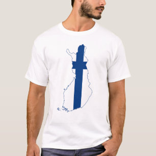 Carte du drapeau de la Finlande T-shirt