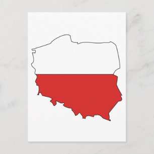 Carte du drapeau de la Pologne
