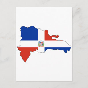 Carte du drapeau de la République Dominicaine