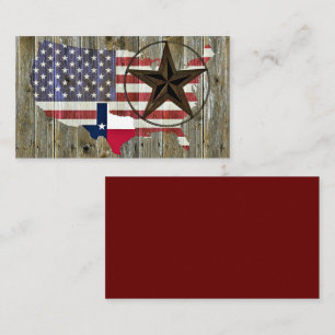 Carte du drapeau de l'État de Texas Lone Star