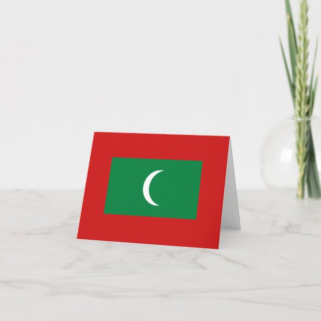 Carte du drapeau des Maldives (Devant)