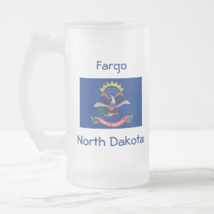 Carte du drapeau du Dakota du Nord City Mug