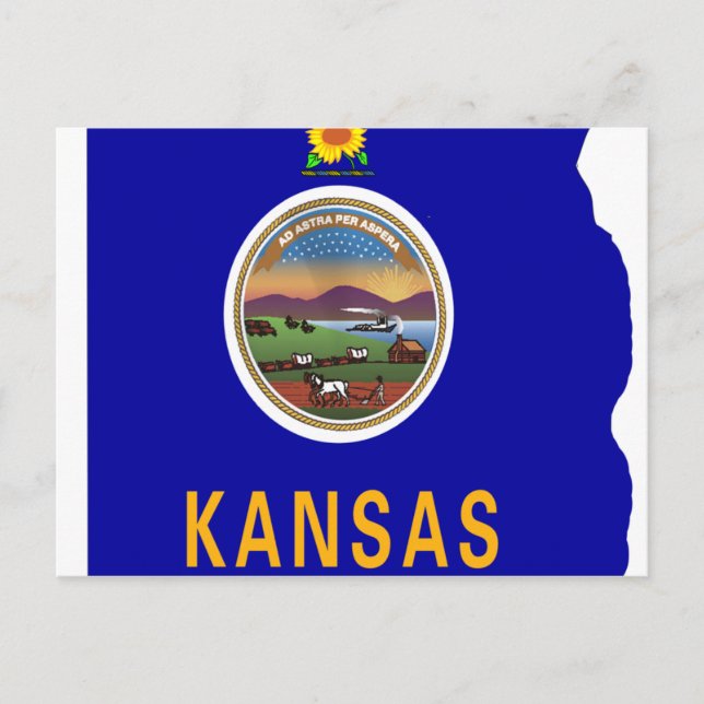 Carte du drapeau du Kansas (Devant)