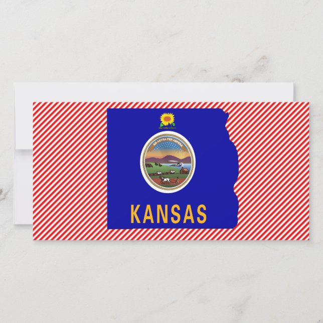 Carte du drapeau du Kansas (Devant)