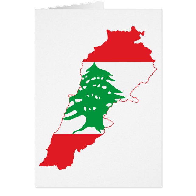 Carte du drapeau du Liban (Devant)