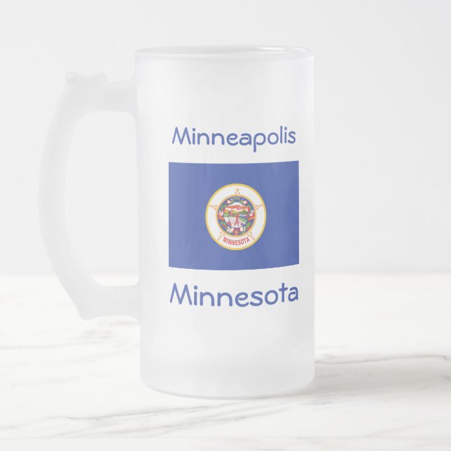 Carte du drapeau du Minnesota City Mug (Gauche)