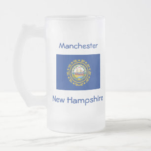 Carte du drapeau du New Hampshire City Mug