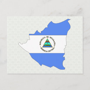 Carte du drapeau du Nicaragua pleine taille