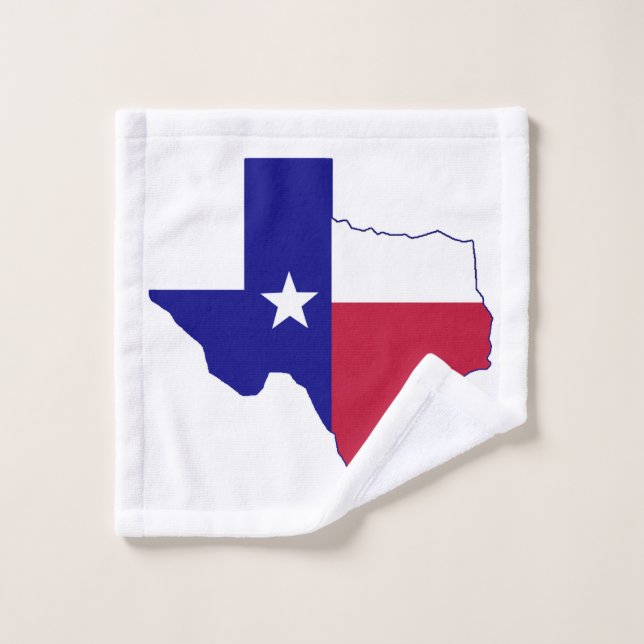 Carte du drapeau du Texas (Gant de toilette)