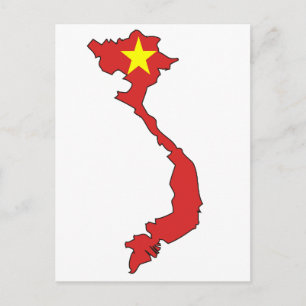Carte du drapeau du Vietnam