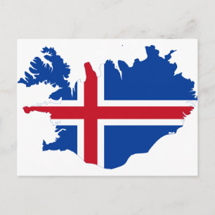 Carte du drapeau islandais IS Ísland