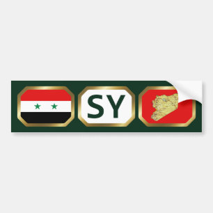 Carte du drapeau syrien Sticker