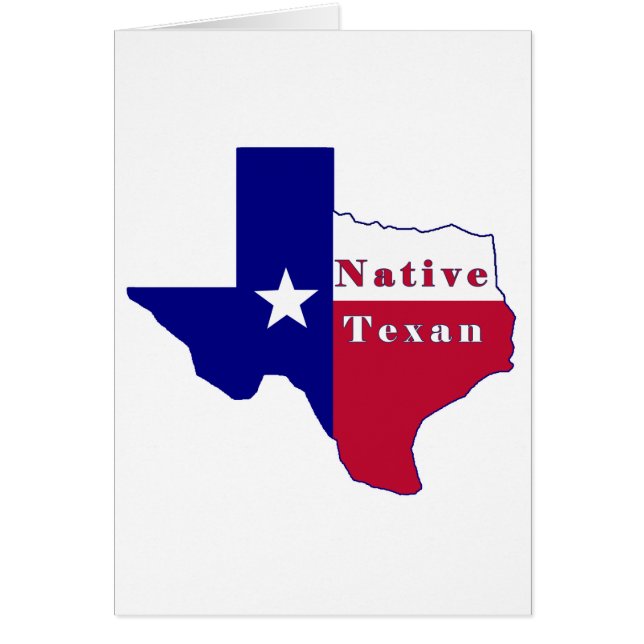 Carte du drapeau texan natif (Devant)