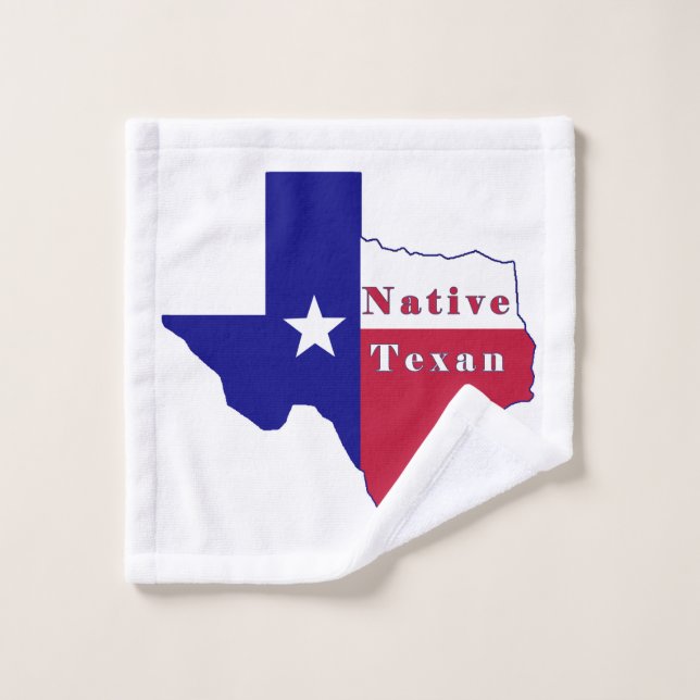 Carte du drapeau texan natif (Gant de toilette)