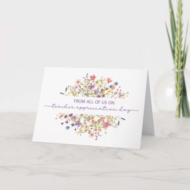 Carte Du Fleur sauvage de la journée d'appréciation de l (Devant)