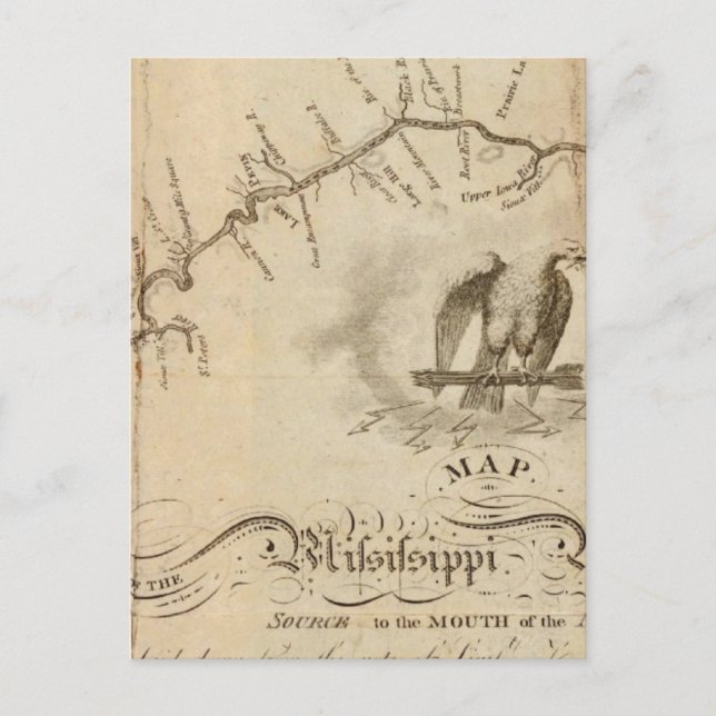 Carte du fleuve Mississippi (Devant)