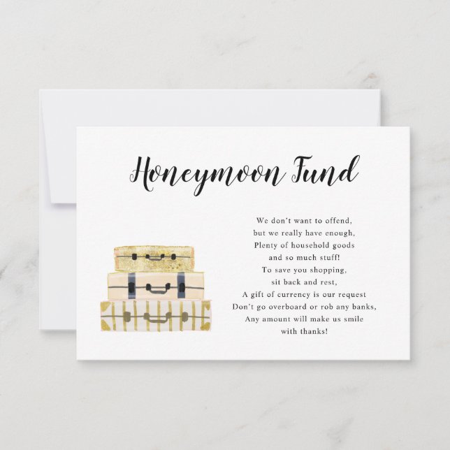 Carte du fonds de lune de miel de la pile de bagag (Devant)