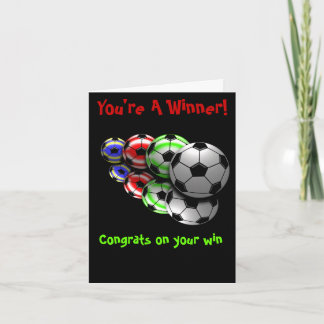 Carte du football de félicitations