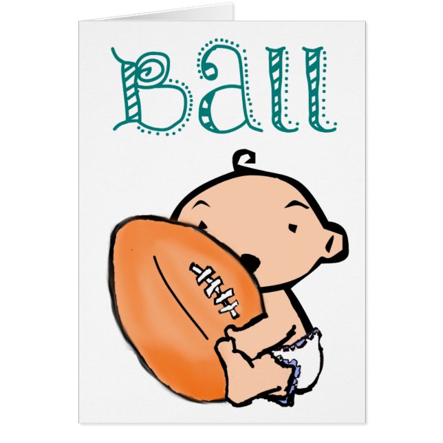 Carte du football de Luv de bébé (Devant)