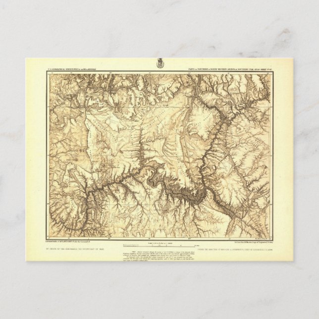 Carte du Grand Canyon historique - Archives nation (Devant)
