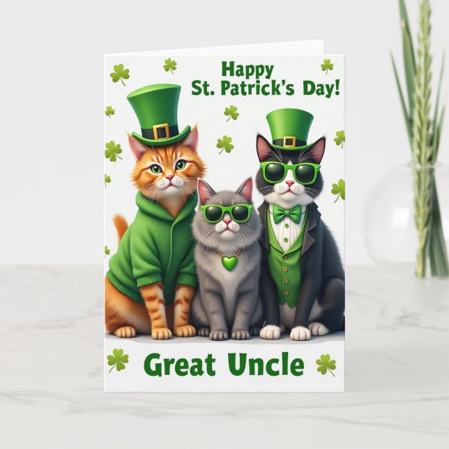 Carte du grand-oncle de St Patricks Cats (Devant)