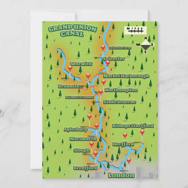 Carte du Grand Union Canal (Devant)