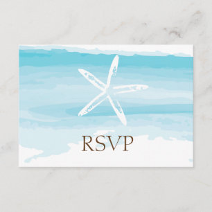 Carte du ı RSVP de mariage de plage